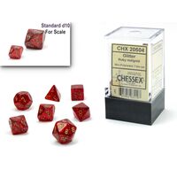 Glitter Ruby Red/gold Mini 7-Die Set