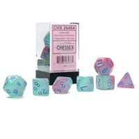 Gemini® Gel Green-Pink/blue Luminary™ 7-Dice Set