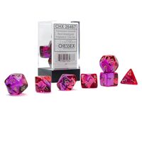 Translucent Gemini® Red-Violet/gold 7-Dice Set
