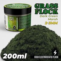 Grass Flock - Dark Green Marsh 2-3mm 200ml