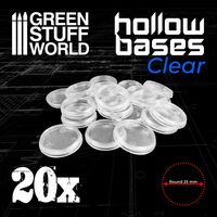 Hollow Plastic Round Bases 25mm (20)