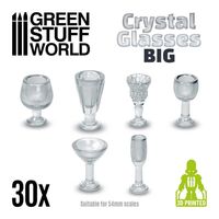 Crystal Glasses (Large Cups) 3D Printed Set
