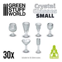 Crystal Glasses (Small Cups) 3D Printed Set