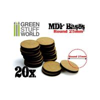 MDF Round Base 25mm (x20) (Thickness 3mm)