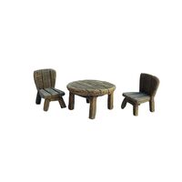 Runder Tisch mit zwei Stuhlen - Round Table with two Chairs