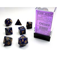 Speckled Golden Cobalt 7-Dice Set