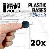 Plastic Bases - Round 28.5mm Black (20)