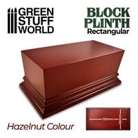 Block Plinth 12x6cm Hazelnut Rectangular