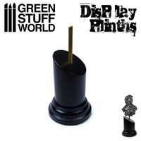 Tapered Black Round Bust Plinth 3.5x3.5cm