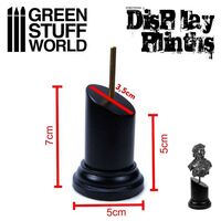 Tapered Black Round Bust Plinth 3.5x3.5cm