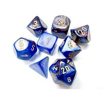 Lustrous Azurite/Gold 7D Set