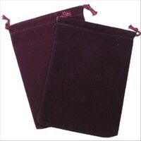 SUEDECLOCH DICE BAG (S) BURGUND