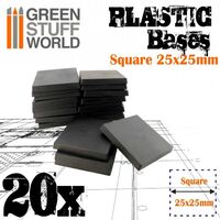 Plastic Square Bases 25x25 mm GSW
