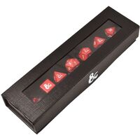 Heavy Metal RPG Dice Set D&D Red/White