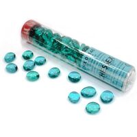 Teal Glass Stones in 4" Tube