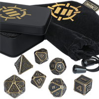 Enhance Metal Dice Set with Case and Dice Bag