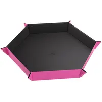 Gamegenic - Magnetic Dice Tray Hexagonal Black/Pink