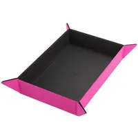 Gamegenic - Magnetic Dice Tray Rectangular Black/Pink