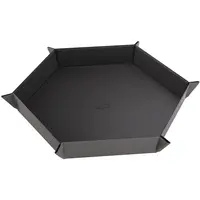Gamegenic - Magnetic Dice Tray Hexagonal Black/Gray