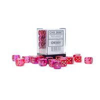 Gemini 12mm Translucent Red-Violet/Gold Dice Block