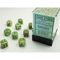 Marble 12mm D6 Green/Dark Green Dice Block