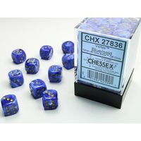 Vortex Blue/gold 12mm d6 Dice Block