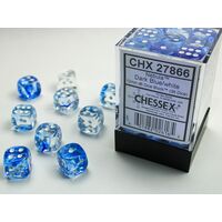 Nebula 12mm D6 Dark Blue/White Dice Block