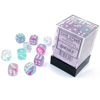 Nebula 12mm D6 Wisteria/White Luminary Dice Block