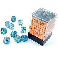 Nebula 12mm D6 Oceanic/Gold Luminary Dice Block