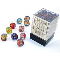 Nebula 12mm D6 Primary/Blue Luminary Dice Block