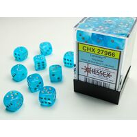 Luminary 12mm D6 Sky/Silver Dice Block