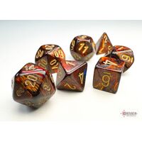 Scarab® Mini-hedral™ Blue Blood™/gold 7-Die Set