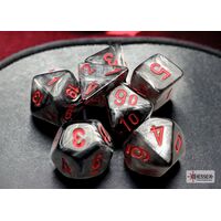 Velvet® Mini-hedral™ Black/red 7-Die Set