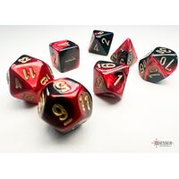Gemini Black-Red/Gold Mini 7-Die Set