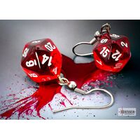 Hoor Earrings Translucent Red Mini-Poly D20