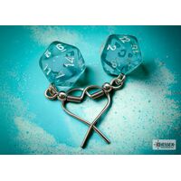 Hoor Earrings Translucent Teal Mini-Poly D20