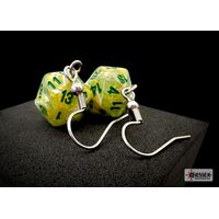 Hoor Earrings Marble Green Mini-Poly D20
