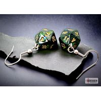 Hoor Earrings Scarab Jade Mini-Poly D20