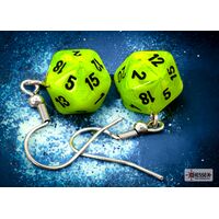 Hoor Earrings Vortex Bright Green Mini-Poly D20