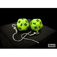 Hoor Earrings Vortex Bright Green Mini-Poly D20