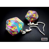 Hoor Earrings Festive Mosaic Mini-Poly D20