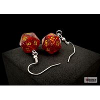 Hoor Earrings Glitter Ruby Mini-Poly D20