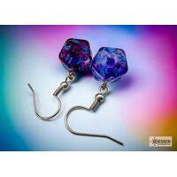 Hook Earrings Nebula Nocturnal Mini-Poly D20