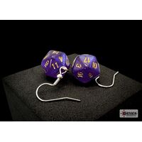 Hoor Earrings Borealis Royal Purple Mini-Poly D20