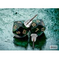 Stud Earrings Scarab® Jade Mini-Poly d20 Pair