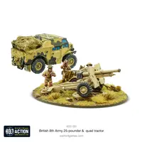 8th Army 25 Pounder Light Artillery/ Quad & Limber