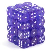 Borealis 12mm D6 Purple/White Luminary Dice Block