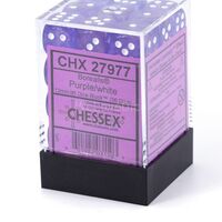 Borealis 12mm D6 Purple/White Luminary Dice Block