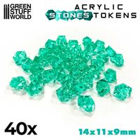 Plastic Stones 12mm Turquoise (x40)