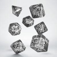 Elven Dice Set Transp.& Black